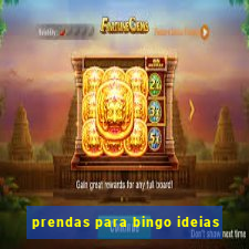 prendas para bingo ideias